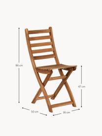 Sillas plegables de madera Lodge, 2 uds., Tablero: madera de acacia aceitada, Madera de acacia, An 36x Al 86 cm