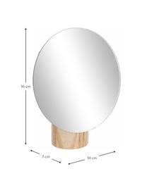 Miroir de salle de bain rond Veida, Beige, larg. 14 x haut. 16 cm