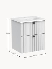 Mueble bajo lavabo Emil, Gris claro, An 60 x Al 67 cm