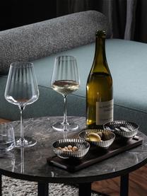 Křišťálové sklenice na víno s drážkovanou strukturou Bernadotte, 6 ks, Křišťálové sklo, Transparentní, Ø 10 cm, V 23 cm, 540 ml