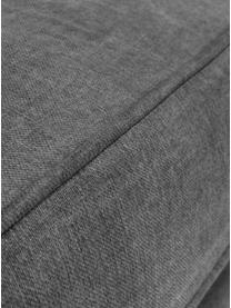 Bank Warren (2-zits) in grijs met een mix van linnen stof, Frame: hout, Bekleding: 60% katoen, 40% linnen, Poten: zwart hout, Geweven stof grijs, 178 x 85 cm