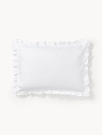 Funda de almohada de percal Leire, Blanco, gris, An 45 x L 110 cm