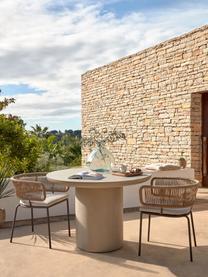 Table de jardin ronde Taimi, Fibre de ciment, en métal, Gris, Ø 110 x haut. 76 cm