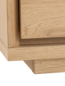 Dressoir Finn met deuren en eikenhoutfineer, Frame: MDF met eikenhoutfineer, Eikenhoutkleurig, 217 x 85 cm