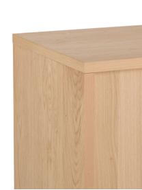 Dressoir Finn met deuren en eikenhoutfineer, Frame: MDF met eikenhoutfineer, Eikenhoutkleurig, 217 x 85 cm