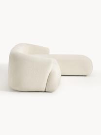 Modulares Teddy-Ecksofa Sofia (3-Sitzer), Bezug: Teddy (100 % Polypropylen, Gestell: Fichtenholz, Spanplatte, , Füße: Kunststoff Das in diesem , Teddy Off White, B 277 x T 185 cm, Eckteil rechts