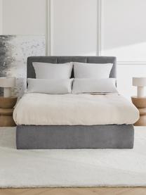 Cama continental Oberon, Patas: plástico Este producto es, Tejido gris antracita, An 180 x L 200  cm, dureza H2