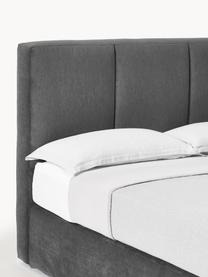 Kontinentální postel Oberon, Antracitová, Š 180 cm, D 200 cm, stupeň tvrdosti H2
