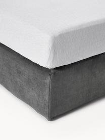 Letto boxspring Oberon, Superficie: nucleo a 5 zone di molle , Piedini: plastica Questo prodotto , Tessuto antracite, Larg. 180 x Lung. 200 cm, grado di durezza 3