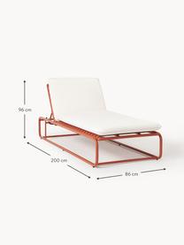 Zonnebed Caio, Bekleding: 100% polyester Met 20.000, Frame: aluminium, Gebroken wit, terracotta, B 86 x L 200 cm