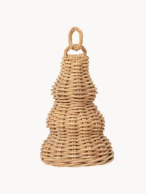 Baumanhänger Bell aus Rattan, 2 Stück, Rattan, Hellbraun, Ø 8 x H 11 cm