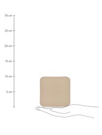 Eckige Kunstleder-Untersetzer Pik in Beige, 4 Stück, Kunstleder (PVC), Beige, B 10 x L 10 cm