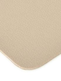 Vierkante kunstleren onderzetters Pik in beige, 4 stuks, Kunstleer (PVC), Beige, B 10 x L 10 cm