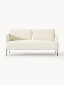 Sofa Fluente (2-Sitzer), Bezug: 100 % Polyester Der strap, Gestell: Massives Kiefernholz, Bir, Füße: Metall, pulverbeschichtet, Webstoff Off White, B 166 x T 85 cm