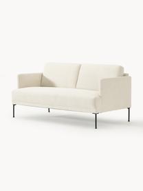 Sofa Fluente (2-Sitzer), Bezug: 100 % Polyester Der strap, Gestell: Massives Kiefernholz, Bir, Füße: Metall, pulverbeschichtet, Webstoff Off White, B 166 x T 85 cm
