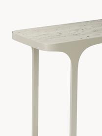 Console aspect travertin Bella, Aspect travertin beige clair, larg. 105 x haut. 75 cm