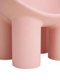 Fauteuil design rose Roly Poly, Polyéthylène, fabriqué dans un processus de moulage par rotation, Rose, blanc crème, larg. 84 x prof. 57 cm