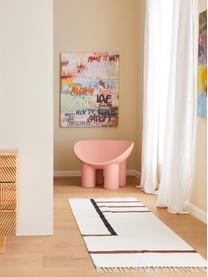 Design fauteuil Roly Poly in roze, Polyethyleen, vervaardigd volgens het rotatiegietprocédé, Roze, B 84 x H 57 cm