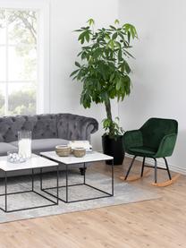 Zamatová hojdacia stolička Emilia, zelená, Zamatová zelená, Š 57 x H 69 cm