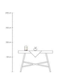 Lampada da tavolo portatile con timer Lette, Paralume: materiale sintetico, Bianco, grigio, Ø 14 x Alt. 22 cm