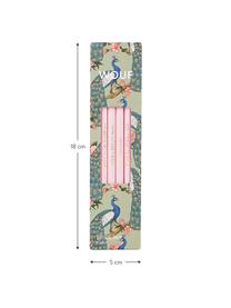 Bleistift-Set Royal Forest, 6-tlg., Holz, Mintgrün, Mehrfarbig, Rosa, 18 x 5 cm