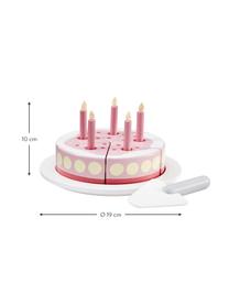 Spielzeug-Set Birthday Cake, Holz, Rosa, Weiss, Gelb, Ø 19 x H 10 cm