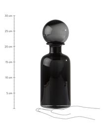 Karaf Andie in zwart, 1.1 L, Glas, Zwart, Ø 10 x H 29 cm, 1.1 L