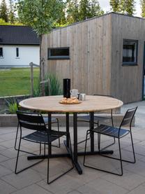Stohovateľná kovová záhradná stolička Lina, Čierna