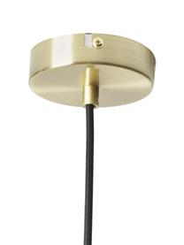 Kugel-Pendelleuchte Beth aus Opalglas, Lampenschirm: Opalglas, Baldachin: Metall, vermessingt, Dekor: Metall, vermessingt, Weiß, Ø 20 cm