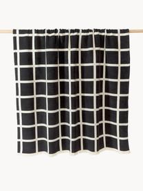 Plaid à carreaux avec franges Edison, 100 % coton

Le matériau est certifié STANDARD 100 OEKO-TEX®, 5726CIT, CITEVE, Noir, blanc crème, larg. 130 x long. 170 cm