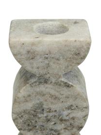 Portacandele effetto marmo Linda, Poliresina, Grigio, Larg. 8 x Alt. 16 cm
