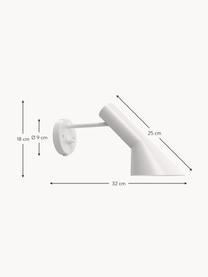 Wandlamp AJ met stekker, Lamp: gecoat staal, Wit, Ø 32 x H 18 cm