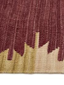 Kilim en laine tissé main Kilian, Lilas foncé, multicolore