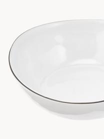 Ručně vyrobené porcelánové misky Salt, Ø 17 cm, 4 ks, Porcelán, Bílá, Š 17 cm, H 15 cm