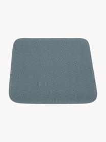 Bouclé-Sitzkissen Curva für Hocker, Hülle: Bouclé (Polyester, 92 % r, Graublau, B 32 x L 28 cm