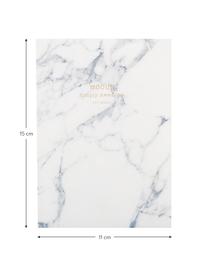 Zápisník White Marble, Papír, Bílá, Š 11 cm