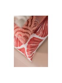 Kissenhülle Helix mit Muscheln, 100% Baumwolle, Weiß, Orange, 50 x 50 cm