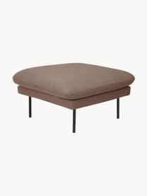 Puf z metalowymi nogami Moby, Tapicerka: poliester Dzięki tkaninie, Stelaż: lite drewno sosnowe z cer, Nogi: metal malowany proszkowo, Greige tkanina, S 78 x G 78 cm