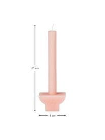 Sada svíček Pilas, 2 díly, Vosk, Růžová, Š 8 cm, V 25 cm