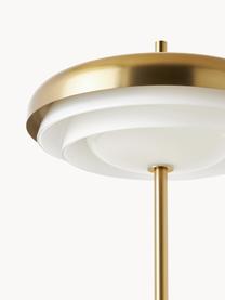 Tischlampe Enzo, Lampenschirm: Glas, Weiß, Goldfarben, Ø 31 x H 47 cm