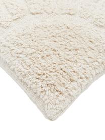 Housse de coussin 45x45 en coton blanc crème Ilari, 100 % coton, Couleur crème, larg. 45 x long. 45 cm