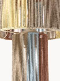 Lampe à poser en fils de lin Lace, Fibres naturelles, Multicolore, Ø 25 x haut. 38 cm