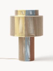 Lampe à poser en fils de lin Lace, Fibres naturelles, Multicolore, Ø 25 x haut. 38 cm