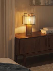 Lámpara de mesa de lino Lace, Fibra natural, Multicolor, Ø 25 x Al 38 cm