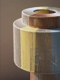 Tischlampe Lace aus Leinenfäden, Naturfaser, Mehrfarbig, Ø 25 x H 38 cm