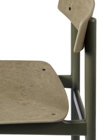 Sedia in legno fatta a mano Conscious, Struttura: legno di quercia certific, Verde oliva, Larg. 47 x Prof. 47 cm