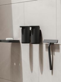 Dispenser sapone con fissaggio a parete Rim, Contenitore: alluminio rivestito, Nero, Ø 9 x Alt. 14 cm