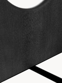 Mesa de comedor redonda Apollo, tamaños diferentes, Tablero: chapa de roble lacada, Patas: roble lacado, metal Este , Roble, negro pintado, Ø 100 cm