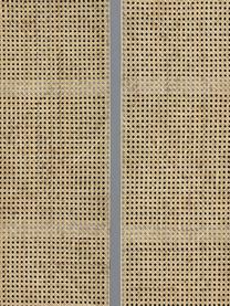 Armadio con intreccio viennese e 2 ante scorrevoli Retro, Intreccio viennese: canna di zucchero, Grigio, beige, Larg. 95 x Alt. 140 cm