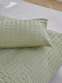 Poszewka na poduszkę z tkaniny typu seersucker Esme, 2 szt., Zielony, S 40 x D 80 cm